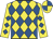 Yellow, royal blue diamonds, quartered cap