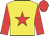 Yellow, red star, red sleeves and cap