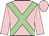 Pink, light green cross belts