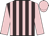 Brown and pink stripes, pink sleeves and cap