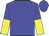blue, blue and yellow halved sleeves