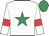 White, emerald green star, Red Armlets, emerald green cap