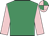 Emerald green, Pink sleeves, quartered cap
