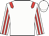 white, red epaulets, white sleeves, red stripes