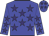 Blue, purple stars