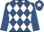 Royal blue and white diamonds, royal blue sleeves, white star on cap