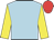 Light Blue, Yellow sleeves, Red cap