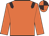 Orange body, brown epaulettes, orange arms, orange cap, brown quartered