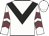 White body, black chevron, white arms, garnet chevrons, white cap