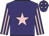 Purple, pink star, striped sleeves and stars on cap