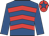 Royal blue & red chevrons, royal blue sleeves, red cap, royal blue star