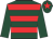 Dark green & red hoops, dark green sleeves, red star on cap