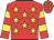 Red, yellow stars, hooped sleeves and stars on cap