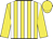 Yellow and white stripes, yellow sleeves and cap