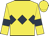 Yellow, dark blue triple diamond and armlets