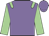 Mauve, light green epaulets and sleeves