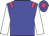 Big-blue body, rose epaulettes, white arms, big-blue cap, rose diamond