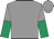Grey, grey and emerald green halved sleeves