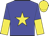 Blue, yellow star, blue and yellow halved sleeves, yellow cap