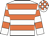 White and bright orange hoops, checked cap