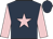 Dark blue, pink star and sleeves
