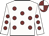 White, maroon spots, maroon and white quartered cap