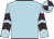 Light blue, brown chevrons on sleeves, quartered cap