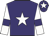 Purple, white star, white sleeves, purple armlets, purple cap, white star