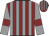 Maroon and grey stripes, grey sleeves, maroon armlets