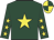 Dark green, yellow star, yellow stars on sleeves, quartered cap