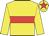 Yellow, red hoop, yellow sleeves, red star on cap