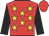 Red, gold stars, black sleeves, red cap