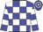 Blue and white checks, hooped sleeves and cap