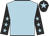 Light blue body, black arms, light blue stars, black cap, light blue star