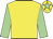 Yellow body, light green sleeves, yellow cap, light green star