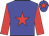 Big-blue body, red star, red arms, big-blue cap, red star