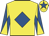 Yellow, royal blue diamond, diabolo on sleeves, royal blue star on cap