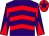 Purple, red chevrons, diabolo on sleeves, red cap, purple star