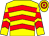 Yellow & red chevrons, hooped cap