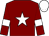 Maroon, white star & armlet, white cap