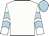 White, light blue chevrons on sleeves, light blue cap