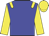 Blue body, yellow epaulettes, yellow arms, yellow cap