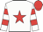 White, red star, white sleeves , red hoops, red cap