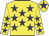 Yellow, purple stars, yellow cap, purple star