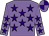 Mauve, purple stars, quartered cap