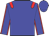 blue, red epaulets, red seams on sleeves