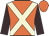 Orange, beige cross belts, brown sleeves