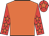 Orange, red sleeves, orange stars, red cap, orange star