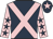 Dark blue, pink cross belts, pink sleeves, dark blue stars, dark blue cap, pink star