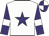 White, purple star, purple sleeves, white armlets, quartered cap